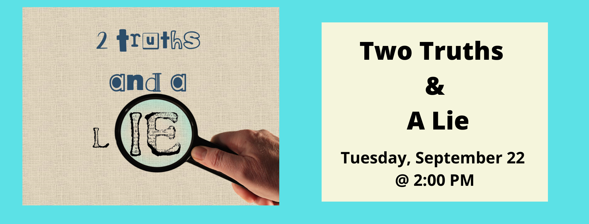 Two Truths And A Lie Worcester County Library